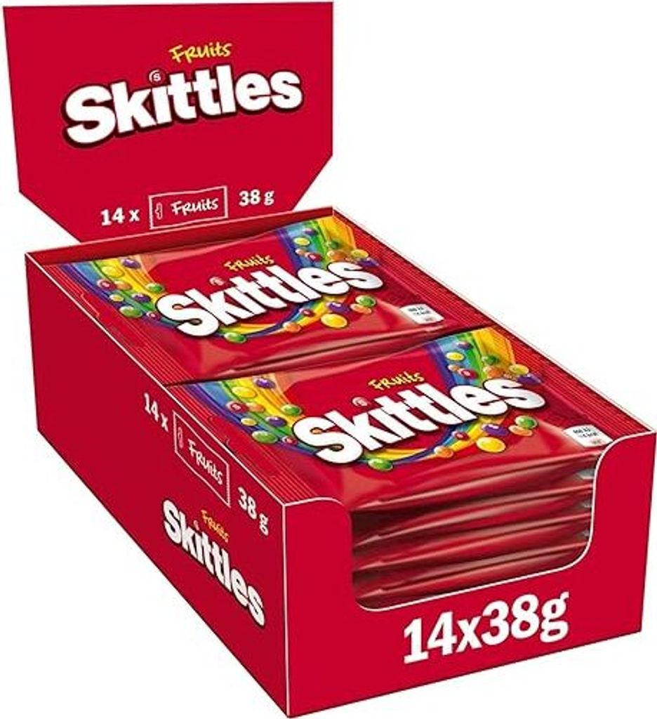 Skittles 312980 Skittles Fruits Kaubonbons 14 x 38,0 g Zdjęcie produktu 