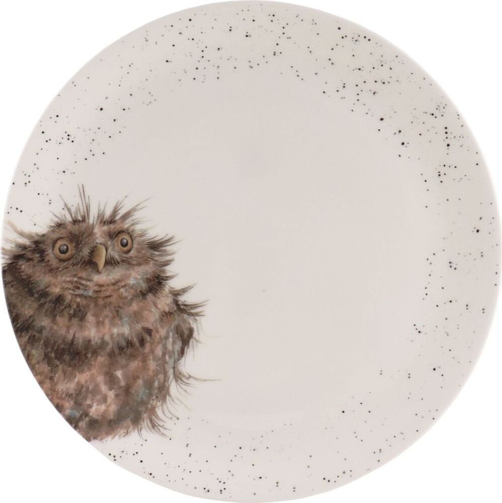 Wrendale Designs Porzellan-Speiseteller Eule ca. 26,5 cm D