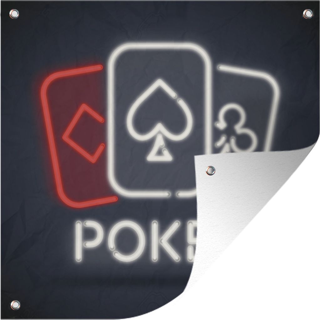 MuchoWow 50x50 cm Outdoor-Poster Gartendeko Sichtschutz Garten Poster für den Garten Eine Illustration eines Pokersymbols