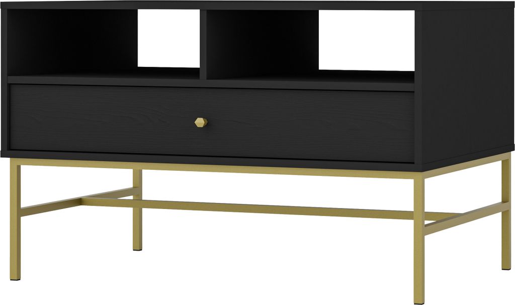 Masseno Couchtisch TORINO 100,2 cm Kaffetisch für Wohnzimmer Sofatisch Wohnzimmertisch Graphitfarben