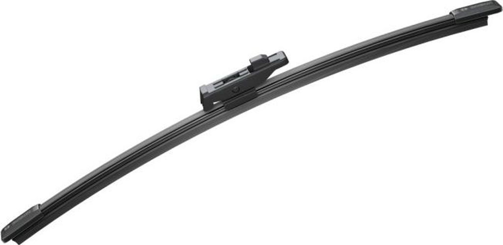 A single car windshield wiper blade is shown against a white background.