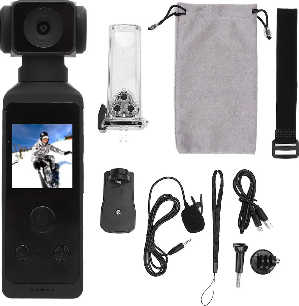 Telecamera sportiva 5K 30fps HD Vlog Video Shooting Action Cam 270 Degree Rotatable 1.33in Screen WiFi Control Outdoor Riding