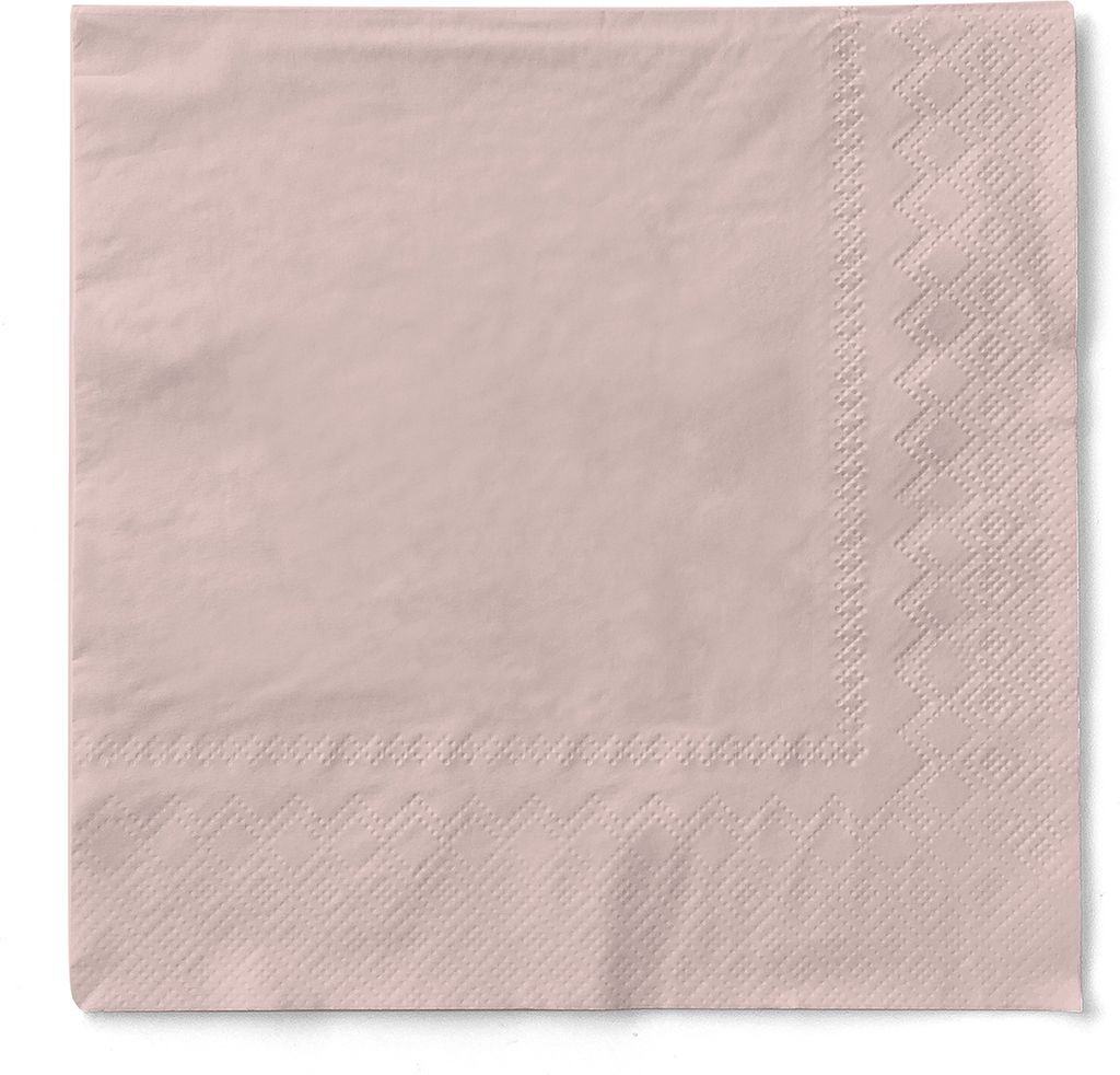 Serviette in Altrosa aus Tissue 3-lagig, 33 x 33 cm, 100 Stück