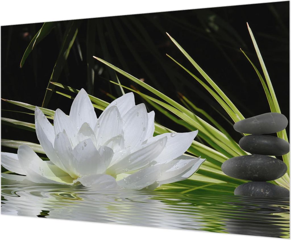 Wandtapete - Dekorative Tapete für Wohnzimmer - Tapetenfolie für Wanddekoration - 208x146 cm - Lilienmeditation