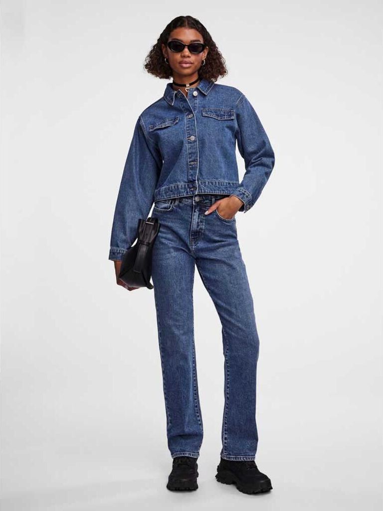 Pieces Kelly Straight Fit Mb402 Hochtaillierte Jeans Blau 29 / 32 Frau Blau 29