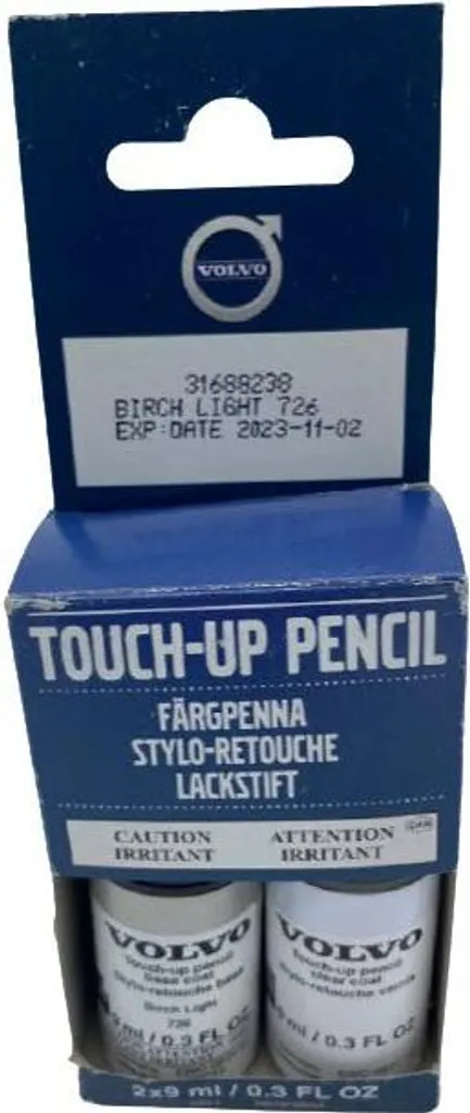 Réparer les Rayures Volvo avec le Stylo Peinture 726 Bouleau Clair