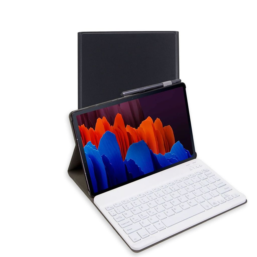 2in1 Bluetooth Tastatur und Cover für Samsung Tab S7+ / S7 Plus / T970 / T975, S8+ / X800, S7 FE / T730 Case Schutz Hülle