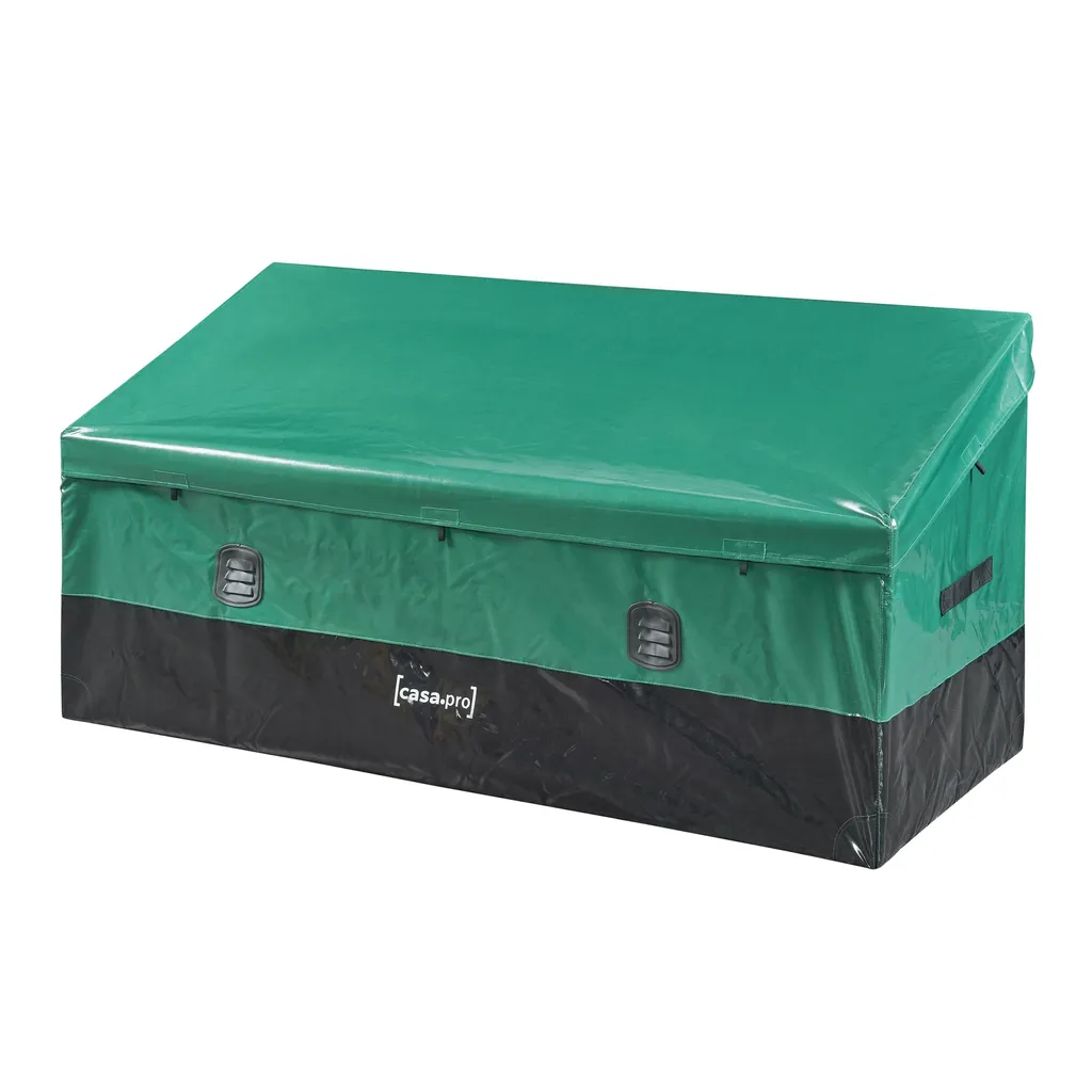 Bac de rangement extérieur 560 L Alanno en métal pour terrasse