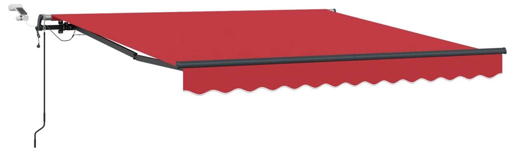 vidaXL Markisenstoff mit Rot 300 x 250 cm Polyester