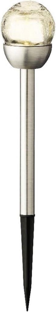 LED Solarleuchte Gartenstecker 24cm Edelstahl Warmweiß 6er Produktbild 