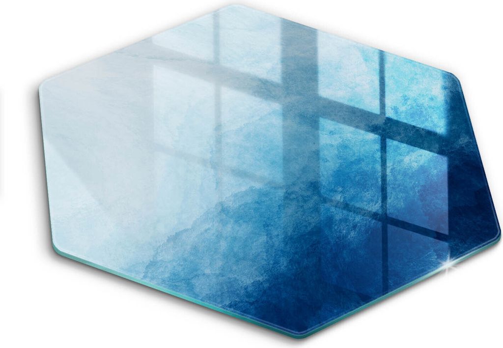 Glasschneideplatte - Herdabdeckplatte - Hexagon 40 cm -Schneidebrett - Spritzschutz - Abstrakter Hintergrund
