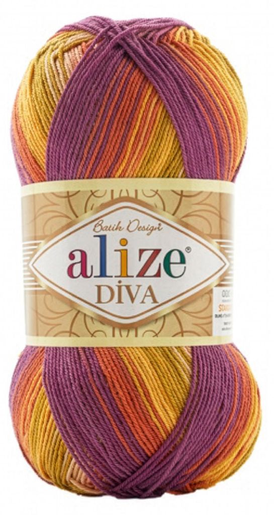 100g Strickgarn ALIZE DIVA BATIK Farbverlauf Häkelgarn Wolle Stricken Häkeln