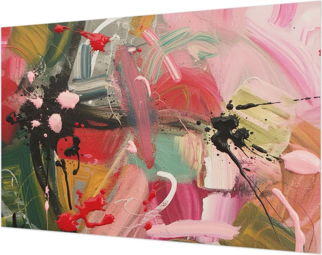 Wandtapete - Dekorative Tapete für Wohnzimmer- Tapetenfolie für Wanddekoration - 104x70 cm - Farbenfrohes Chaos