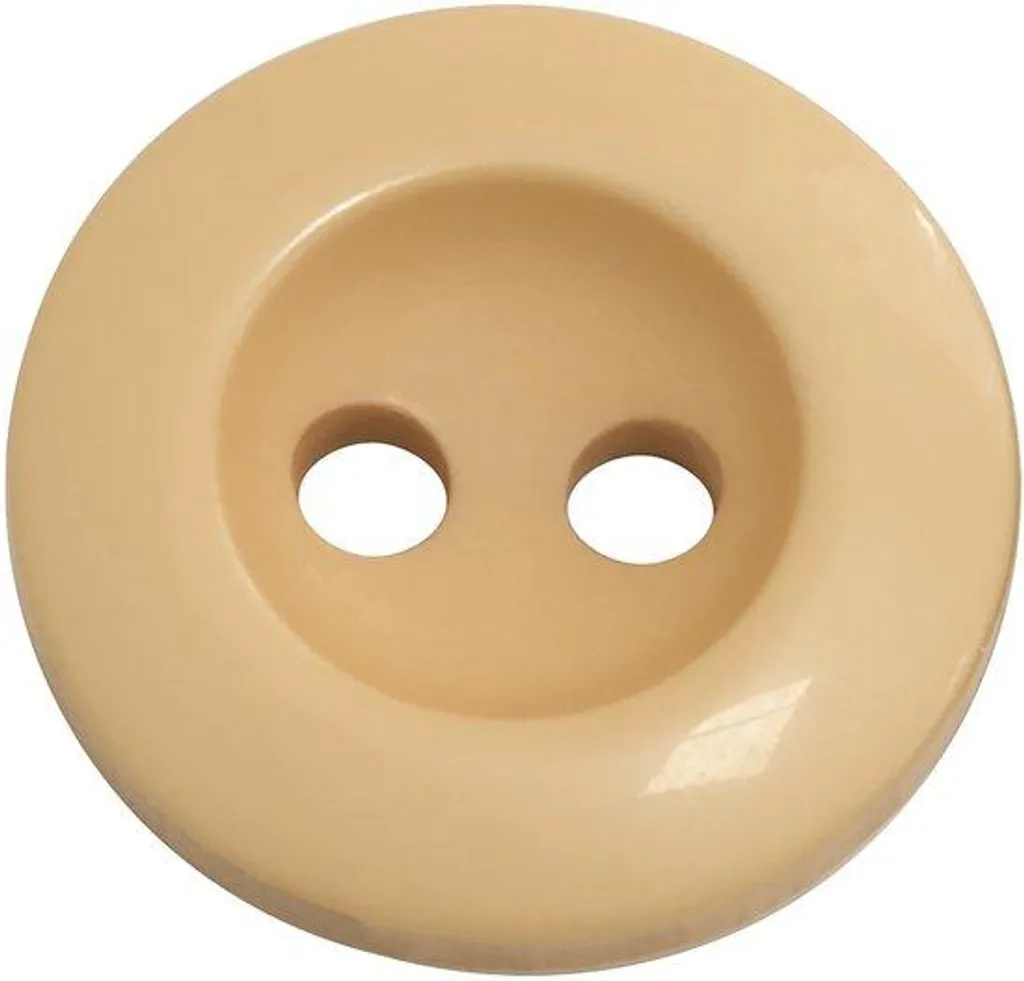 Réparer vos vêtements avec le lot de 10 boutons 15mm beige foncé 2 trous