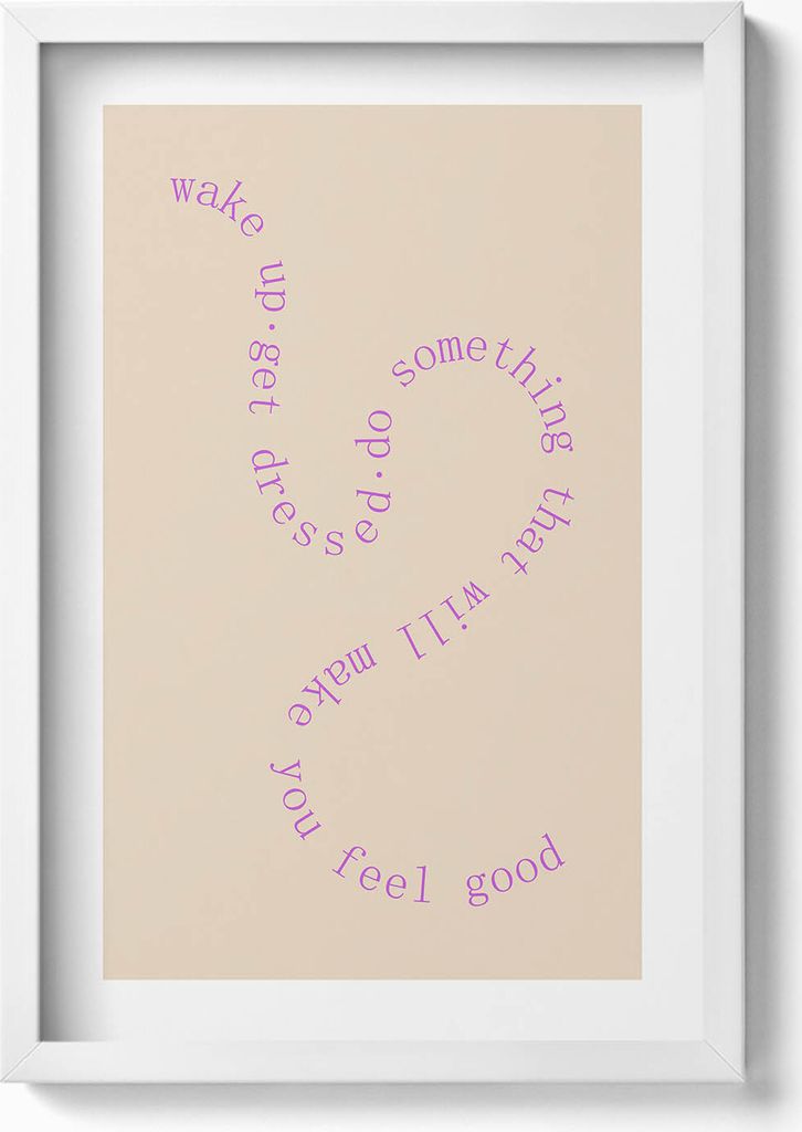 Motivierender inspirierender Satz– Wandbild mit Rahmen – Gerahmtes Bild – Wanddekoration – 40x60 cm – Weiß