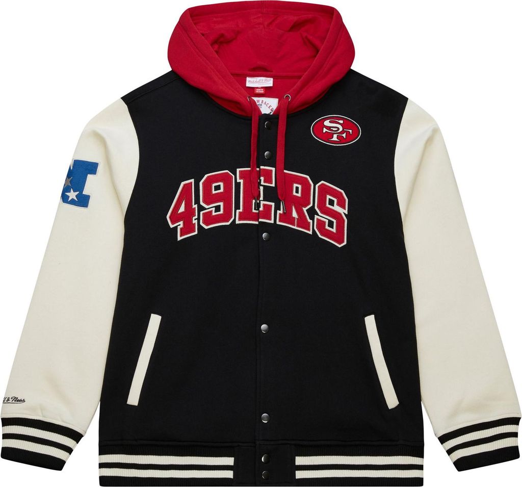 Mitchell & Ness NFL Courtside Fleece Vintage College Jacke San Francisco 49ers M