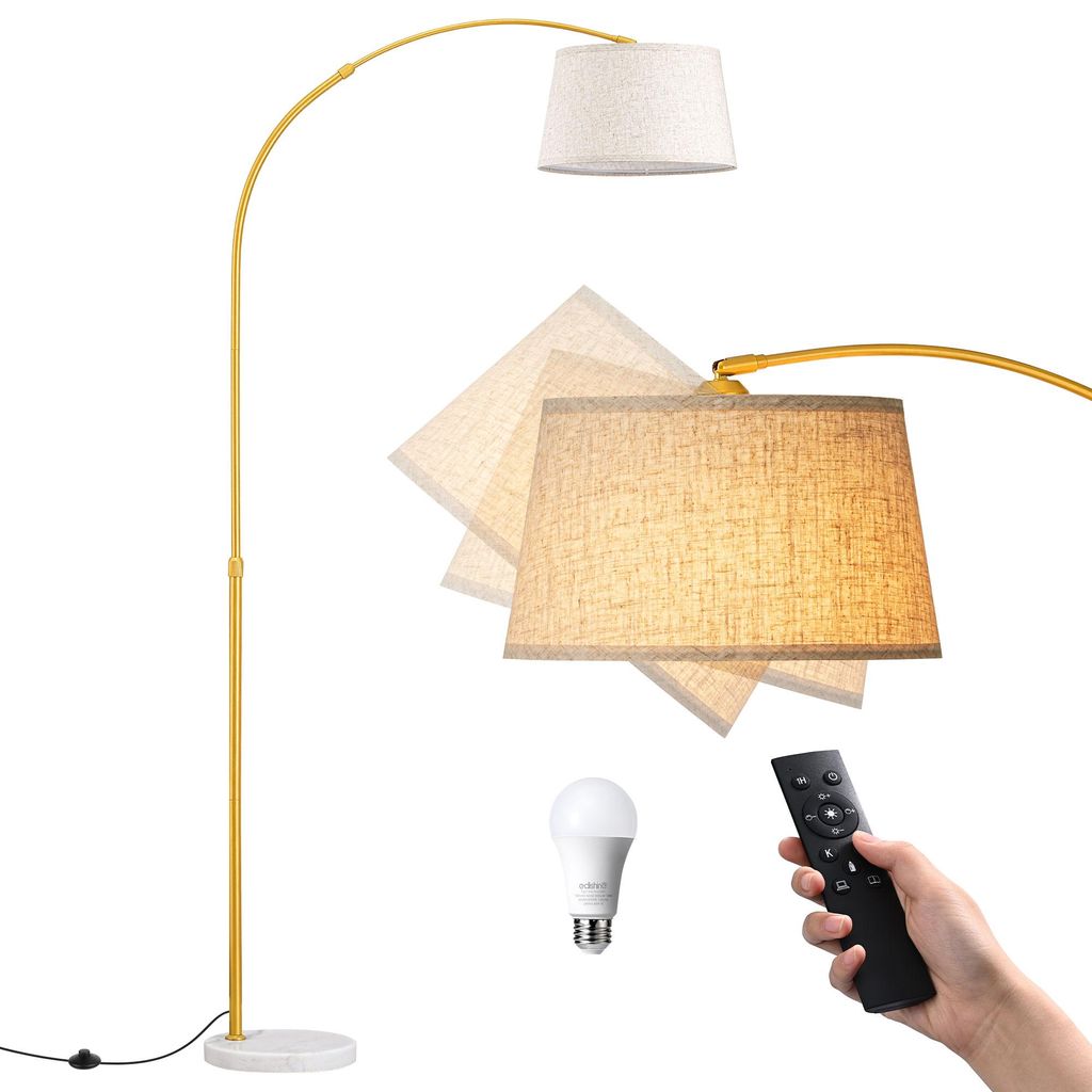Lampa podłogowa EDISHINE do salonu z pilotem, regulowana w Zdjęcie produktu 