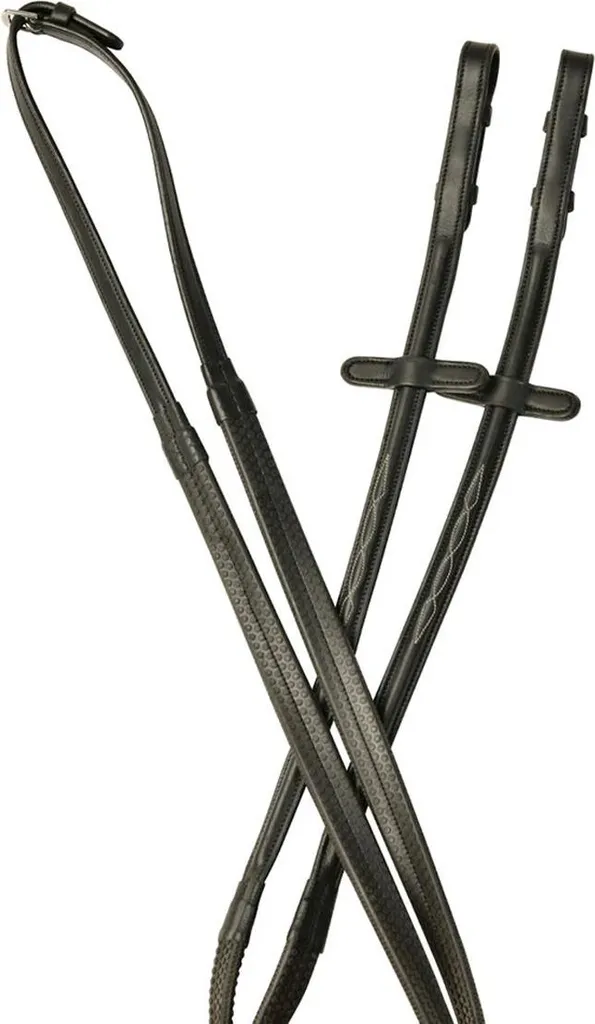 Rênes Cuir Collegiate Comfitec Opulux : Adhérence et Confort 137cm