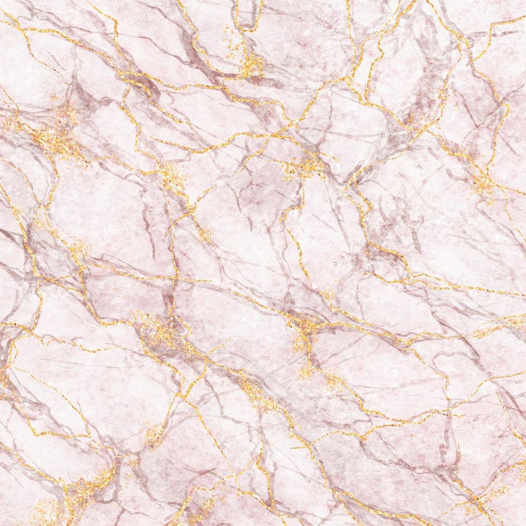 Rutschfeste Bodenaufkleber mit Schutzfolie – ROSA MARMORBODEN MIT GOLDSCHEIN – 1 Aufkleber, 40 x 40 cm