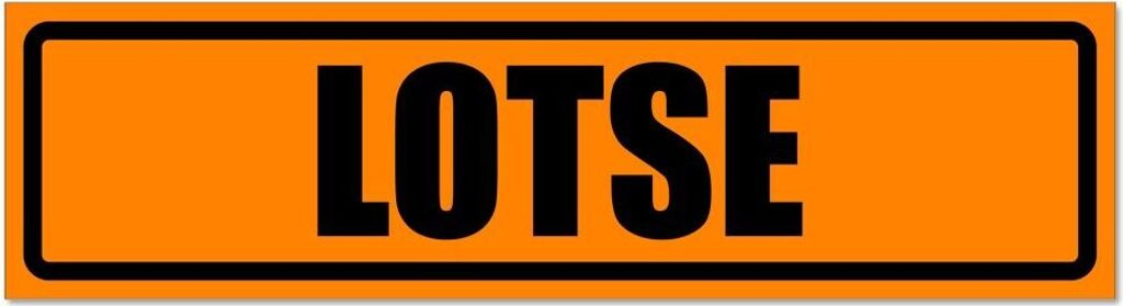 Kiwistar - Autoaufkleber - Orange - Schwarz - 45 x 12 cm - LOTSE invertiert - Hinweis Aufkleber Sticker für Auto, Kfz, Fahrrad, PKW, LKW
