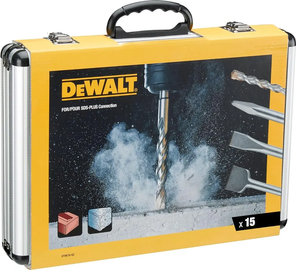 Set de 15 burins et forets SDS-plus DeWalt - Coffret de perçage complet - 3
