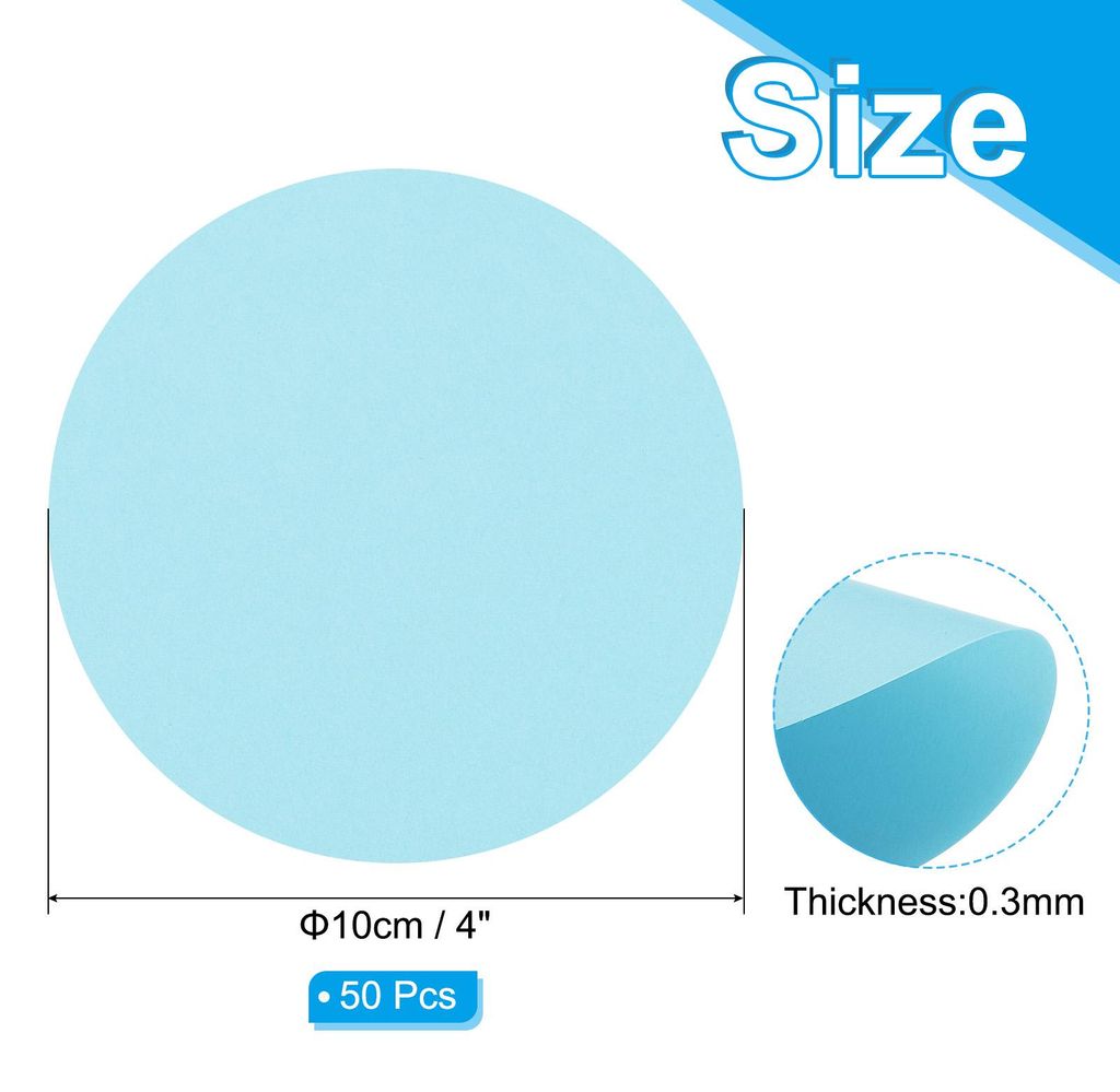 4 Zoll Kreis Karton, 50 Stš¹ck runde Form Ausschnitte Papier dickes Karton Untersetzer fš¹r DIY Bastelprojekte Klassenzimmer Pinnwanddekoration...