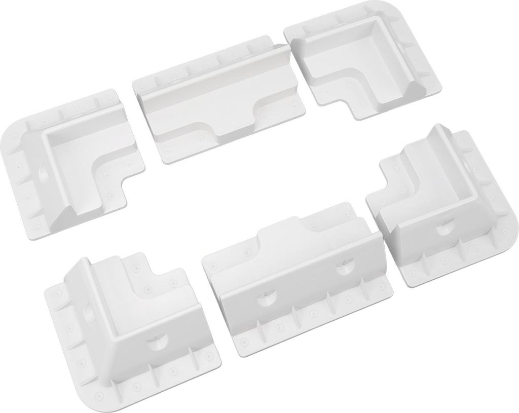 6 Stück Solarpanel-Dach-Eckhalterung, UV-beständig, bohrfrei, ABS-Kunststoff, Anti-Aging, für Wohnmobil, Boot, Weiß