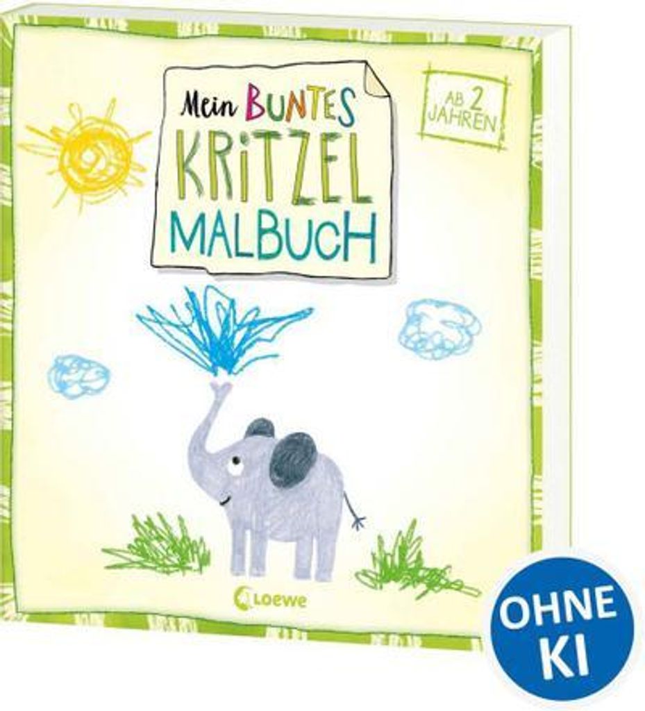 Mein buntes Kritzel-Malbuch (Elefant) Immagine del prodotto 