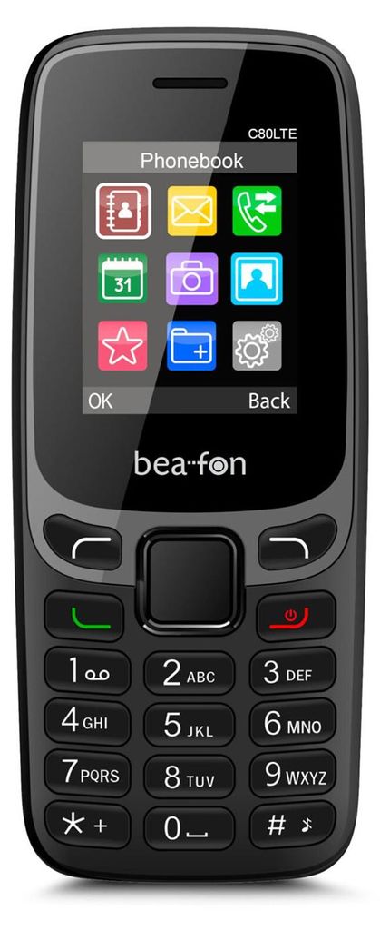 Beafon C80 - 2G, Classic Line, Feature Phone, schwarz, Dual Produktbild 