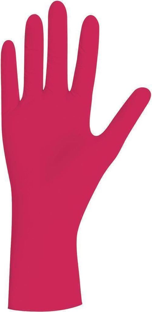 1000 Unigloves Red Pearl Nitrilhandschuhe - rot - puderfrei - Gr. L - Einweghandschuhe