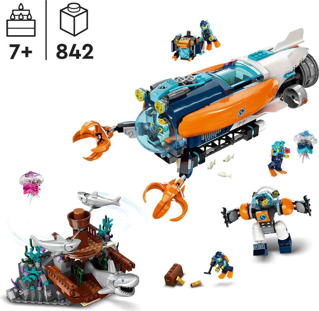 LEGO 60379 City Łódź podwodna badacza dna morskiego, Zdjęcie produktu 