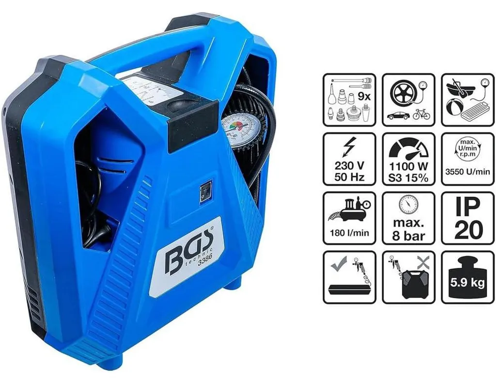 Compresseur d'Air pour Atelier Mobile - Solution de Gonflage Portable Pro - 2