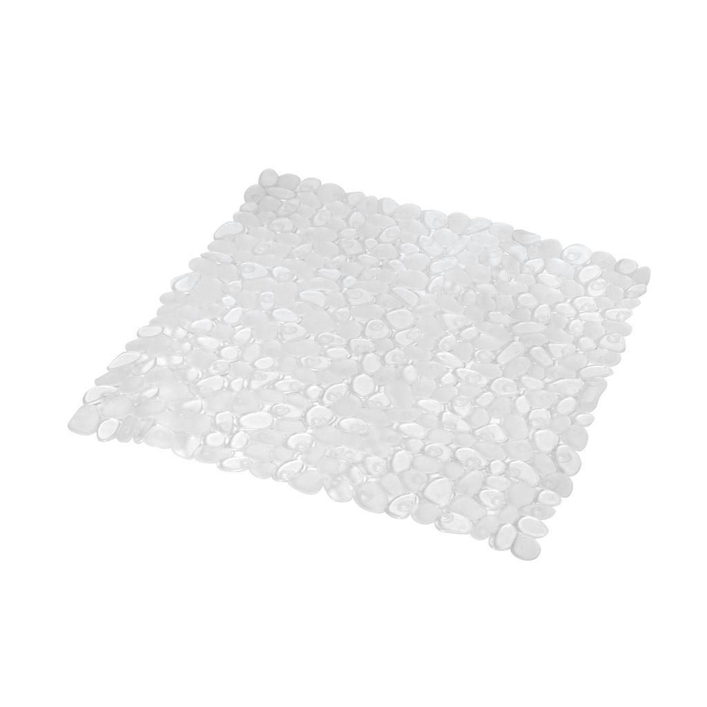 Farbe wählbar Tranparent klar Duscheinlage Wanneneinlage mit Saugnäpfen in Steinoptik transparent Antirutsch 52x54