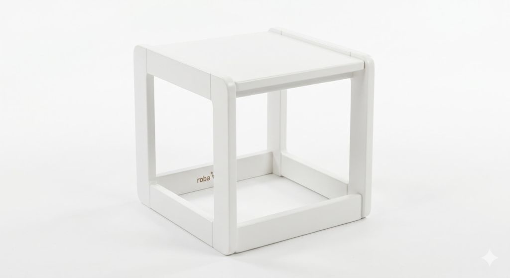 Roba Sitzhocker, MDF weiß lackiert Produktbild 