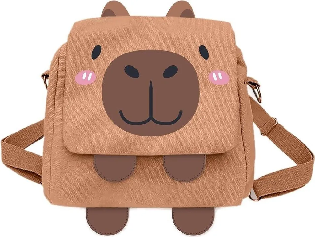 Cartable Sac à dos Capybara Enfant - Accessoire Scolaire Léger et Souple