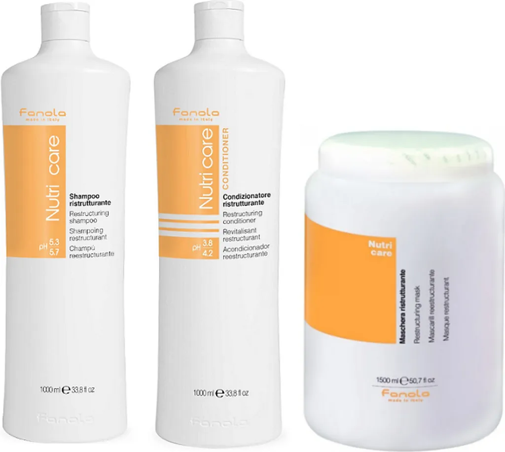 Stock Fanola Nutri Care: Shampoo, Balsamo, Maschera 3500ml Totali