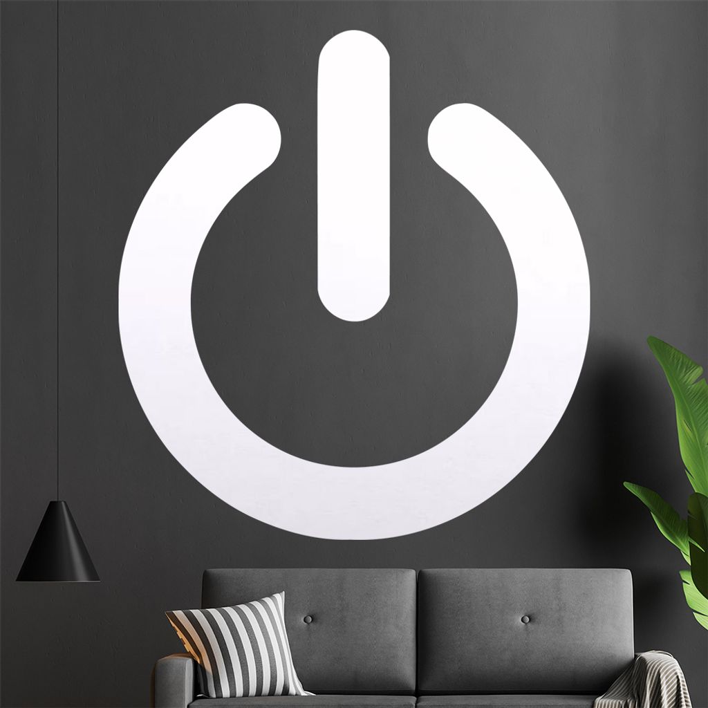 KIWISTAR On Off Button - Knopf Ein Aus Schalter Wandtattoo in 6 Größen - Wandaufkleber Wall Sticker - Dekoration, Küche, Wohnzimmer, Schlafzimme...
