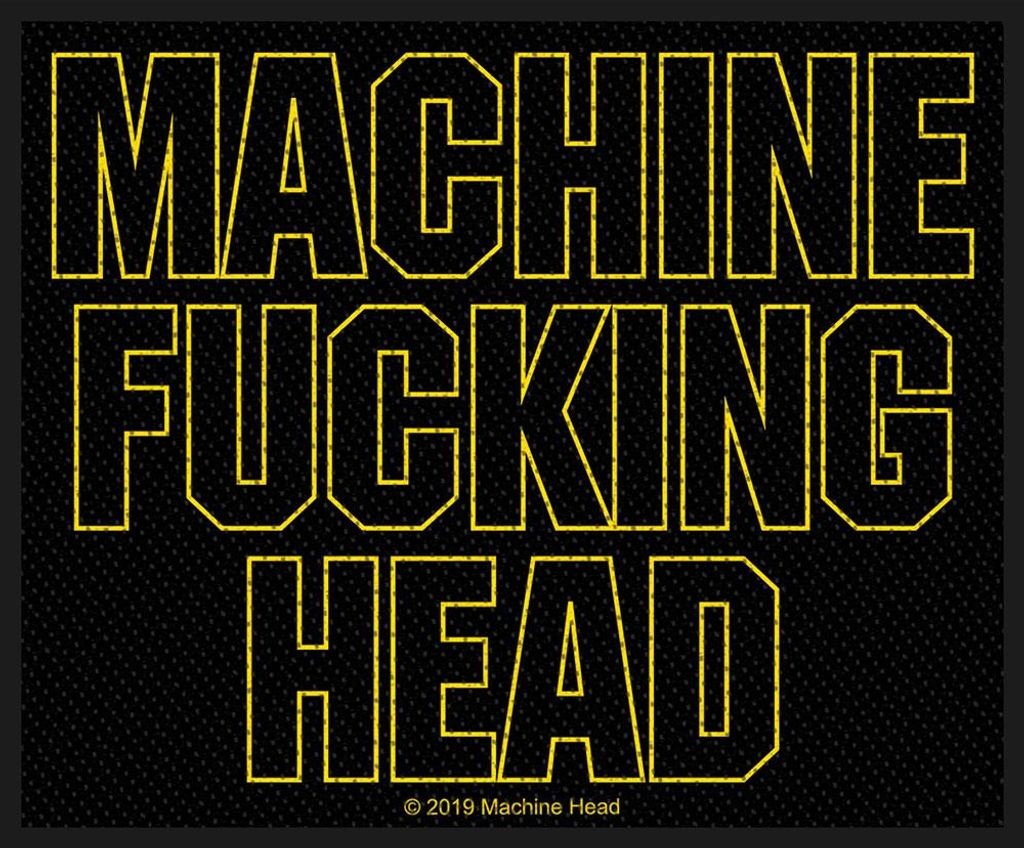 Machine Head - Patch "Fucking", gewebter Stoff RO8363 (Einheitsgröße) (Schwarz/Gelb)