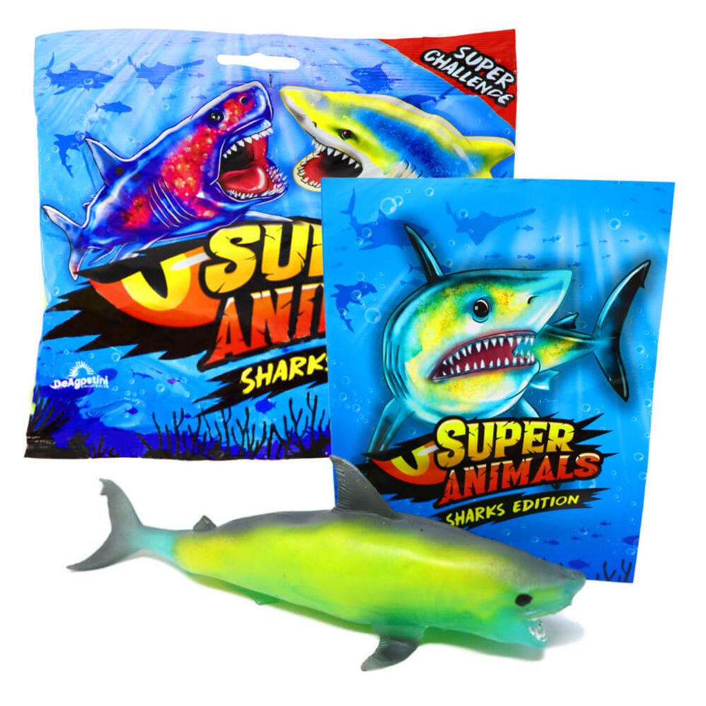 DeAgostini Super Animals Figur - Sharks Edition - Sammelfigur Hai - Auswahl 11. Kurzflossen-Mako (Leuchtet-Stretchy)