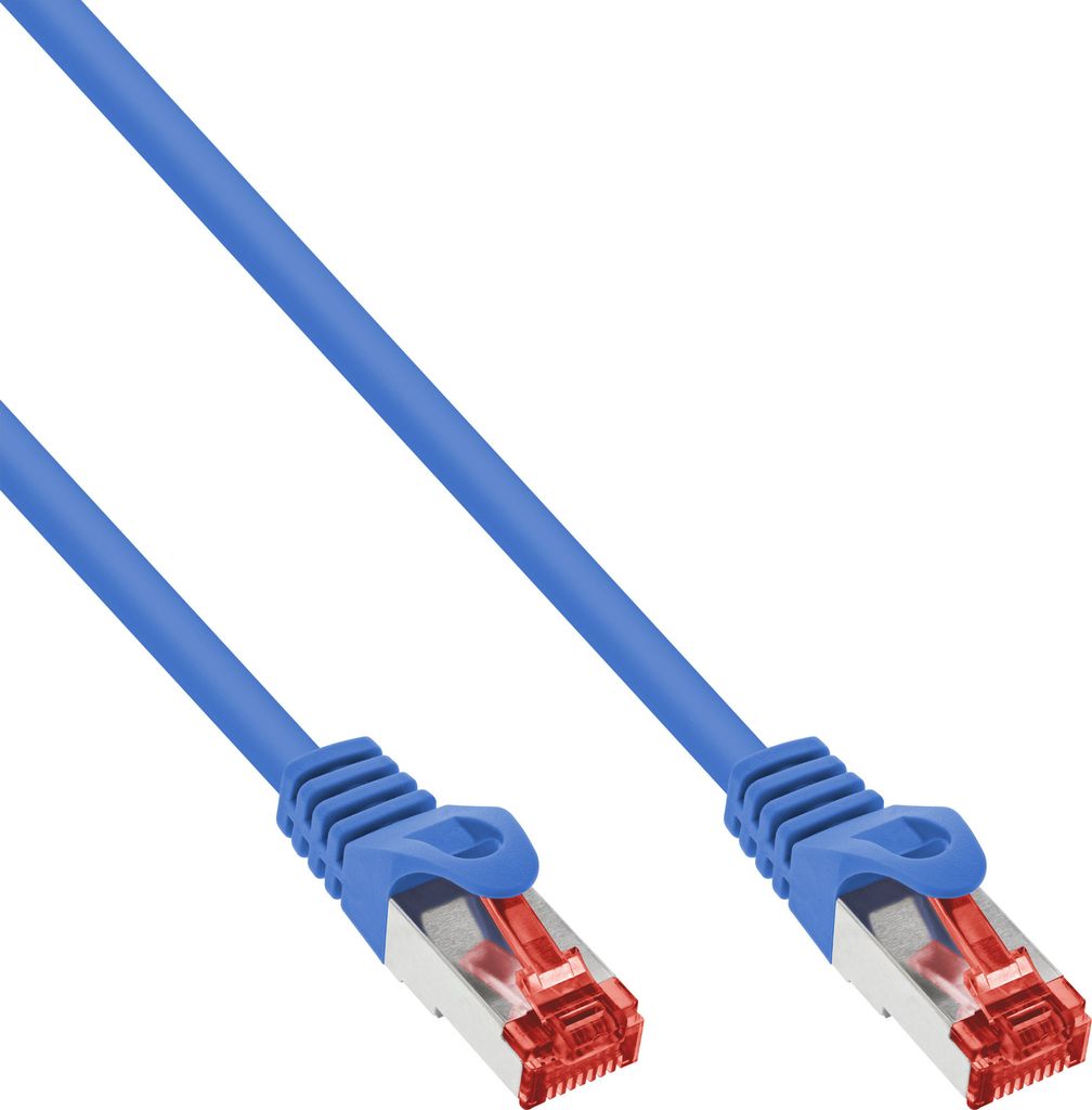 InLine Patchkabel, S/FTP (PiMf), Cat.6, halogenfrei, Kupfer, blau, 15m, 15 m, Cat6, S/FTP (S-STP), RJ-45, RJ-45, Blau