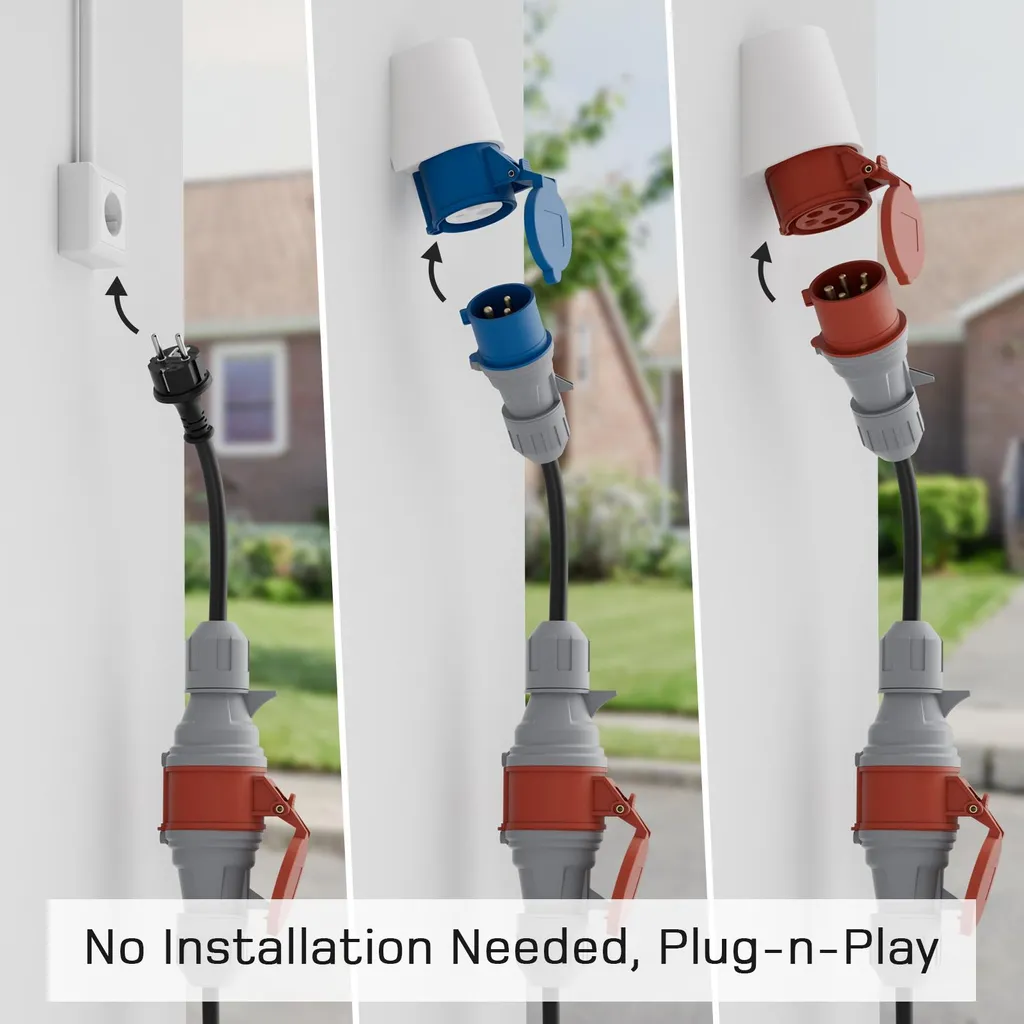 Kit adaptateur 22kW résistant aux intempéries pour recharge extérieure