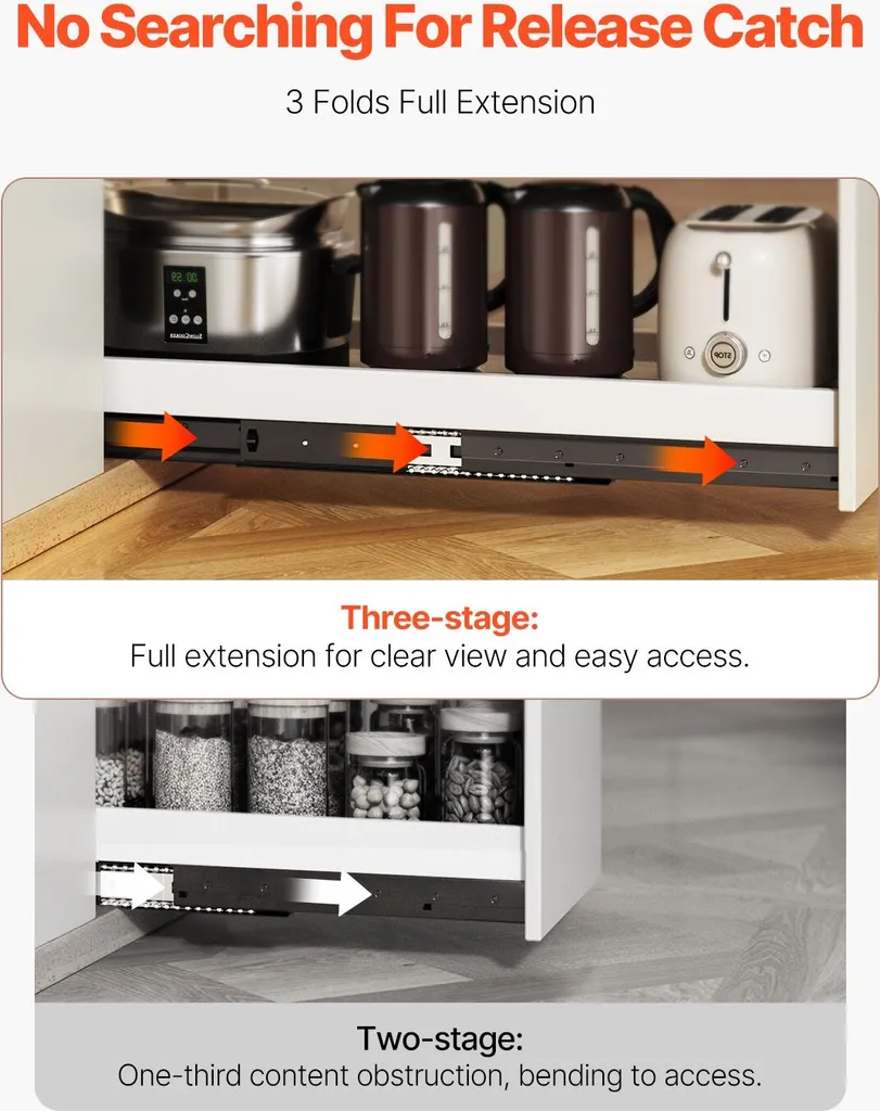 Solution tiroirs lourds rails 40cm supports de sol capacité 117kg - 5