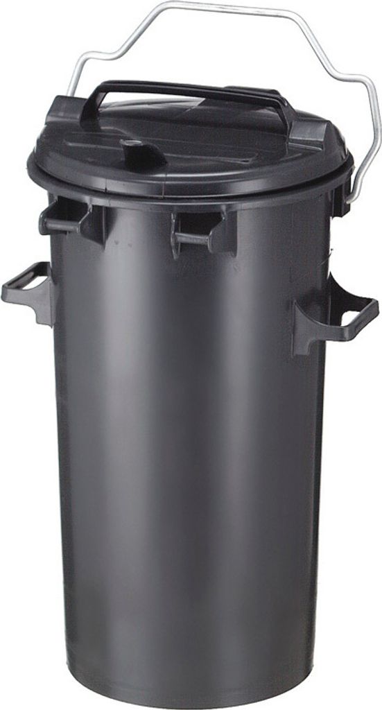 Kunststoff Mülleimer 50 Liter Dunkel Grau   VB 500100