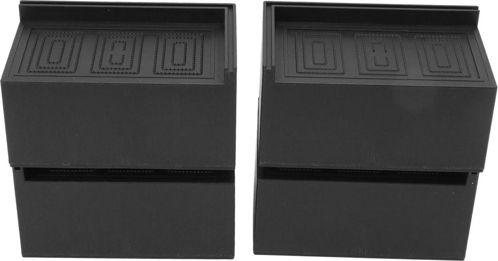 4pcs M?bel Riser Schwarz vergr??ert erweiterte Rechteckgummi 3in Beinmatte fr Zuhause