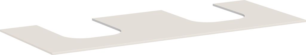 hansgrohe Xevolos E Konsole, 2 Ausschnitte, 1370x550mm, für Aufsatzwaschtisch, 54207780