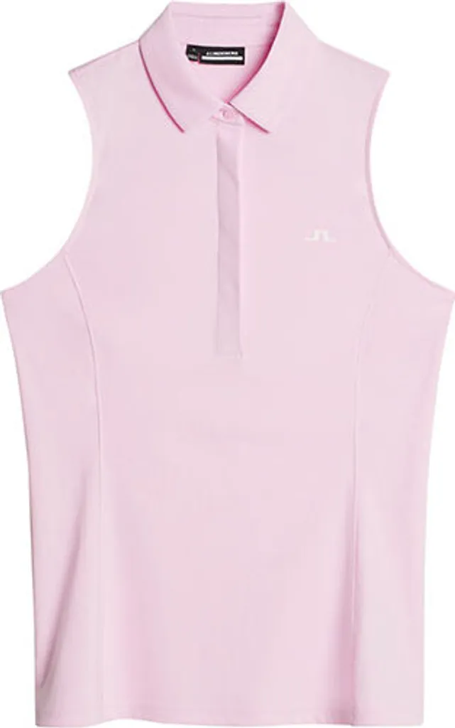 J.Lindeberg Dena Polo sans manches pour femme Rose Taille L Sportif