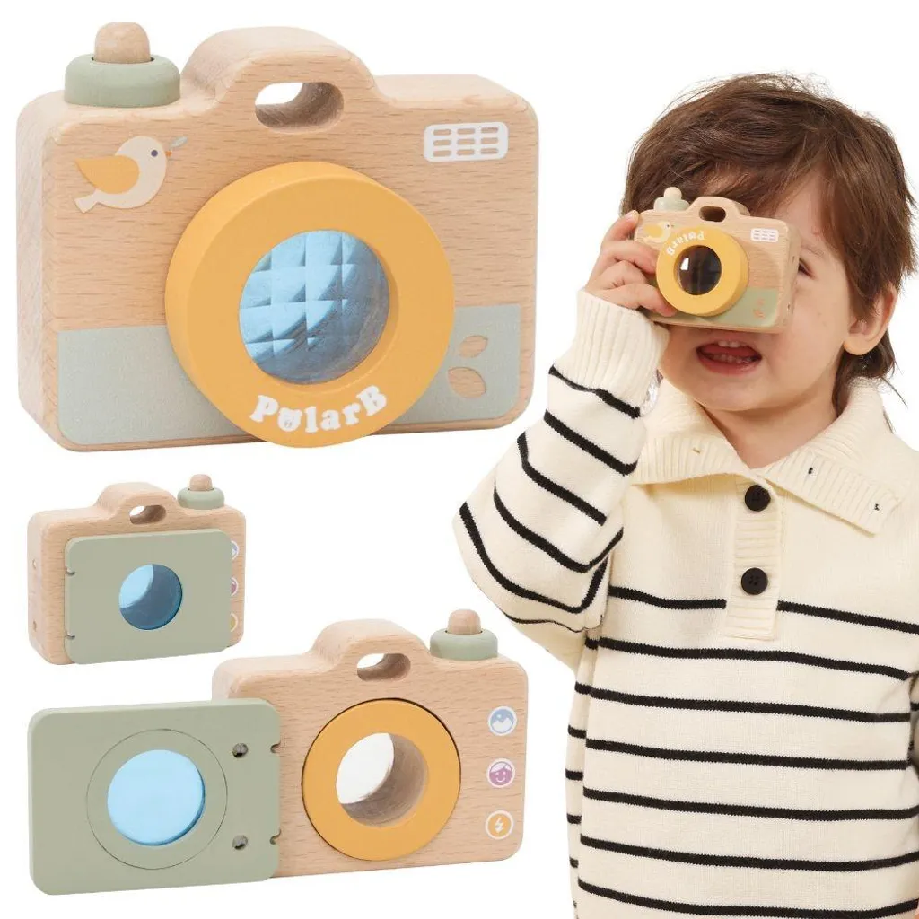 Premier appareil photo enfant bois Viga pour imiter les grands