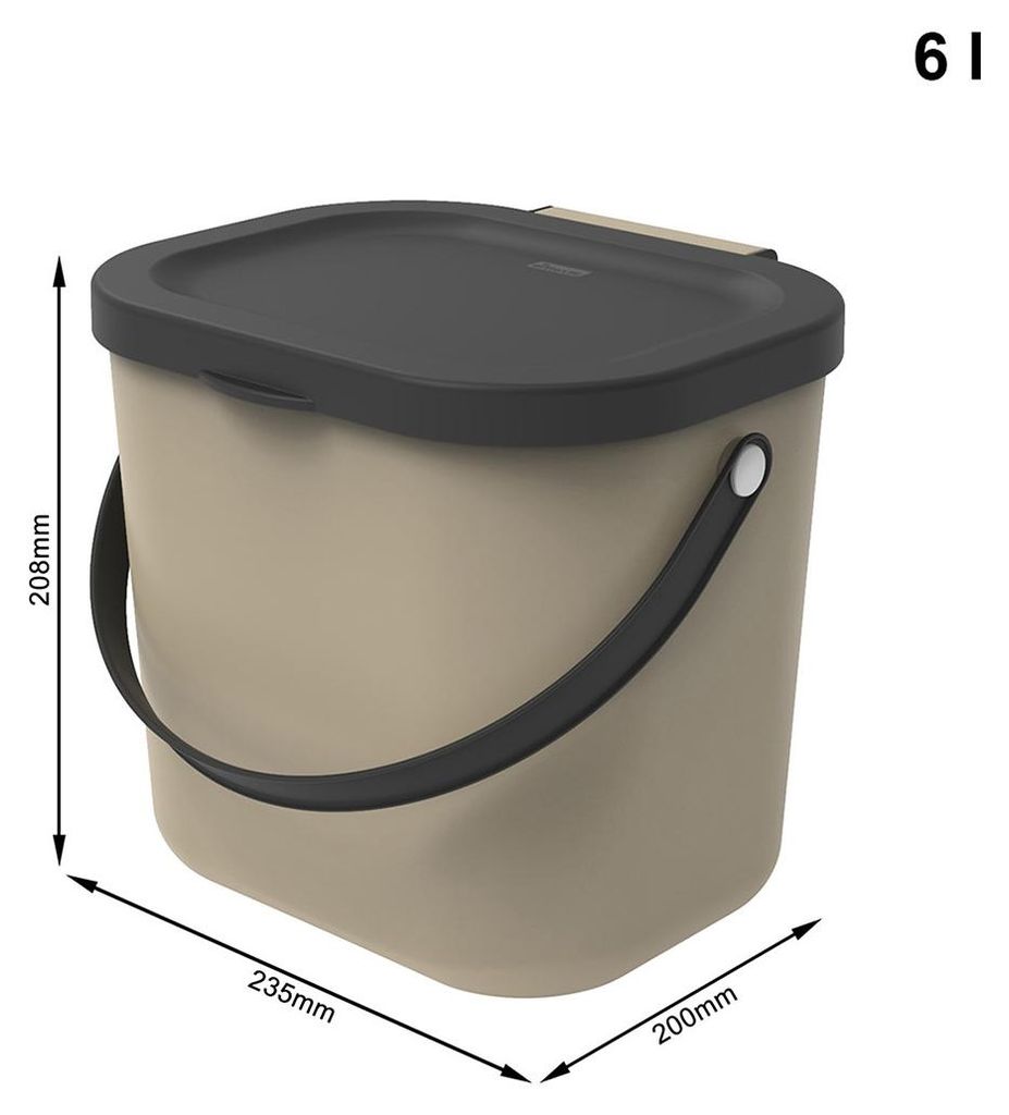 Rotho Müllbehälter mit Griff 6L Albula