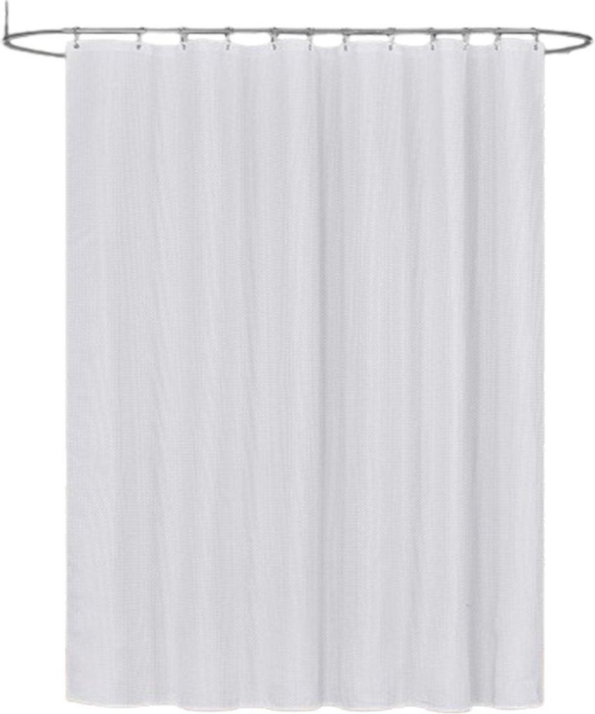 Duschvorhang Waffelstruktur – Polyester, Wasserabweisend, Waschbar, 180×200 cm, inkl. 12 Haken