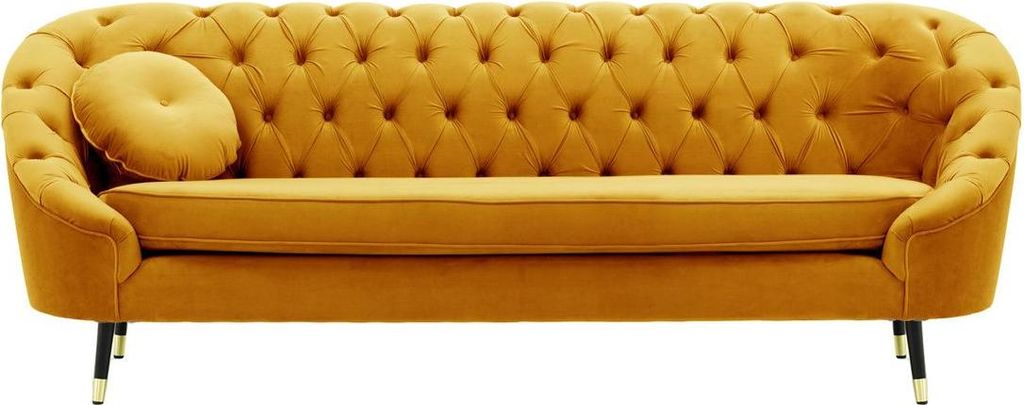 Gestepptes Dreisitzer-Sofa Kooper-Velluto 8-brass